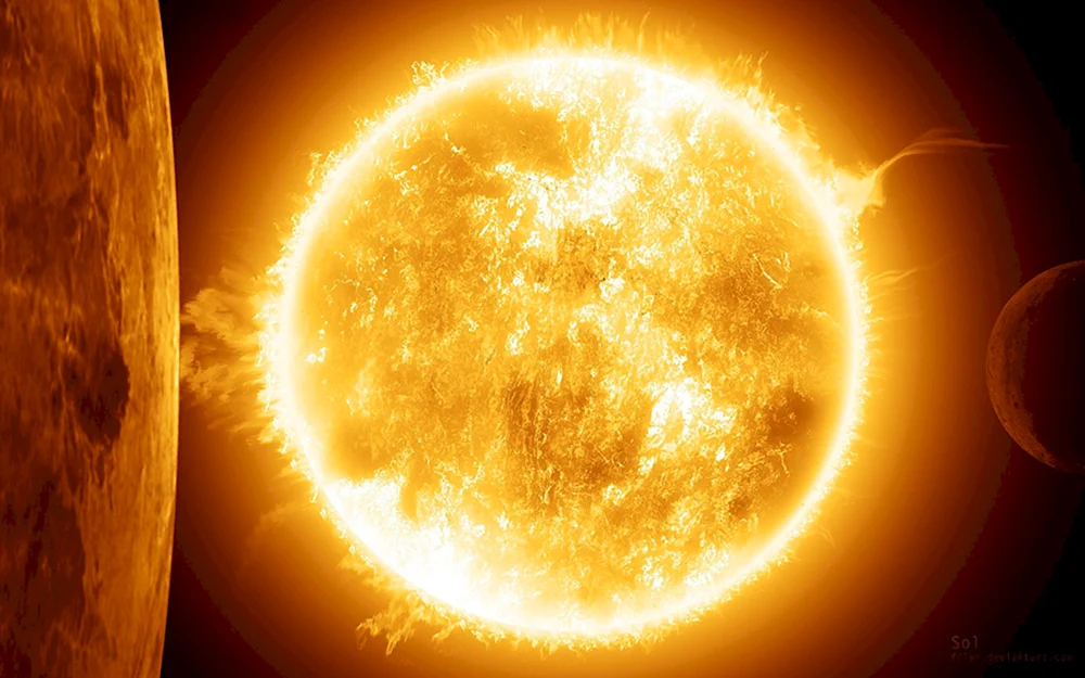 Sonne im Weltraum