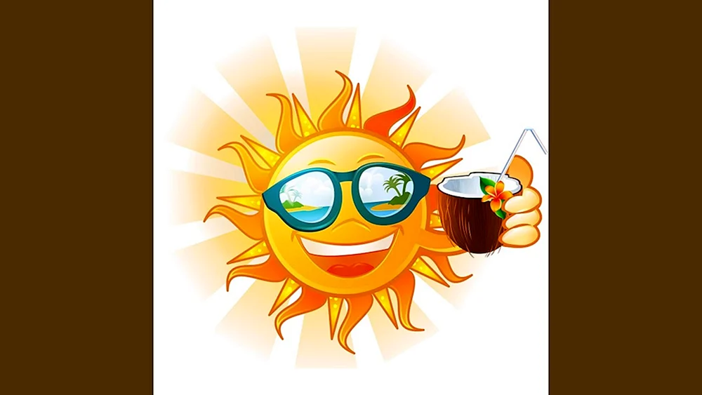 Sonne Smiley Sonne mit Sonnenbrille