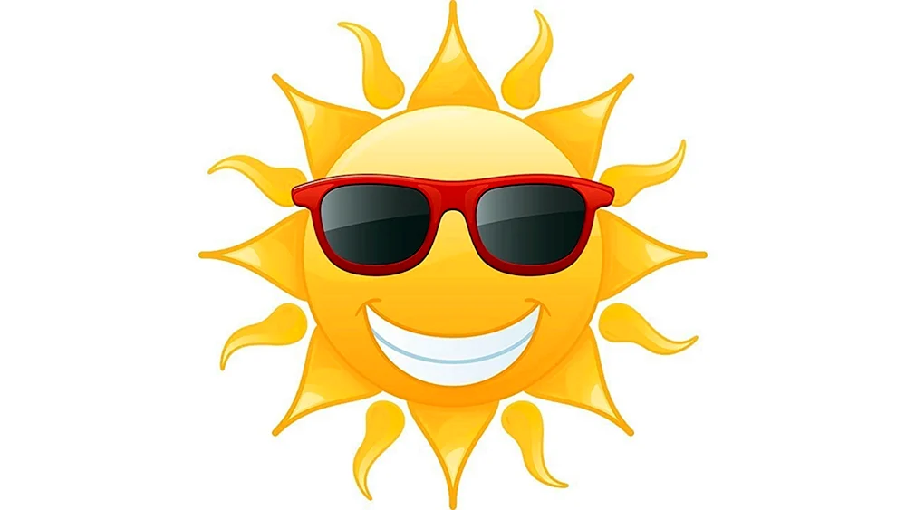Sonne mit Brille