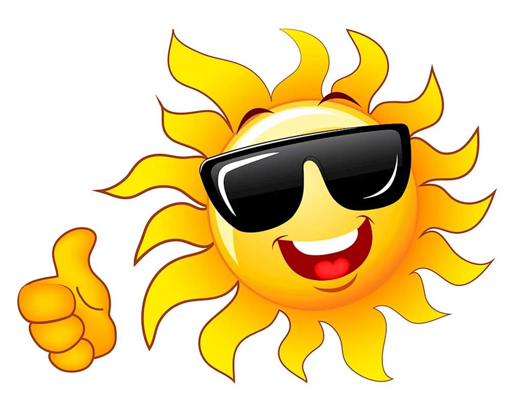 Sonne mit Brille