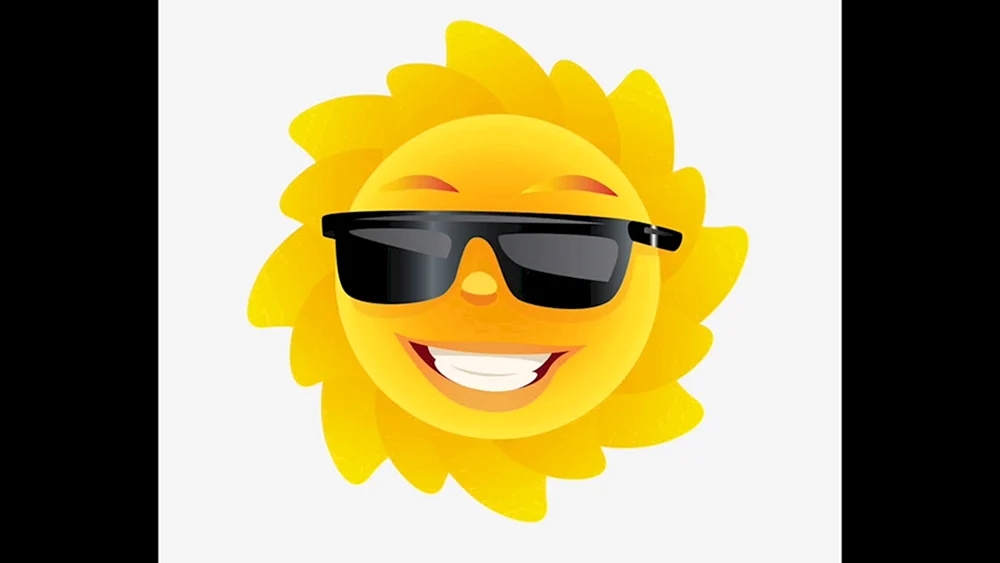 Sonne mit Brille
