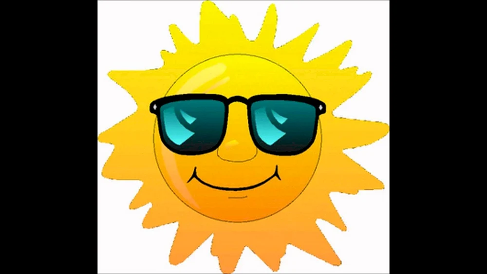 Sonne mit Brille