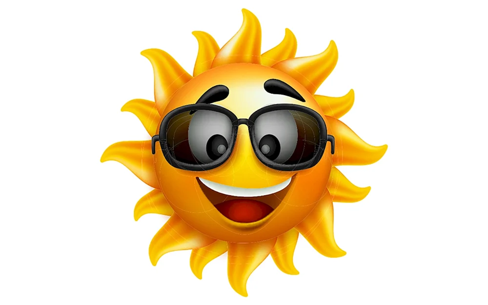Sonne mit Brille