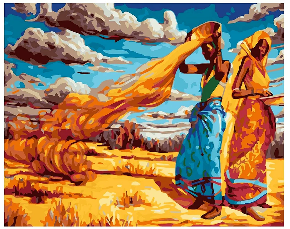 Moderne Malerei von Afrika. Malerei Afrika
