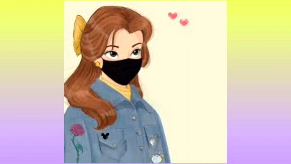 Anime Prinzessin in einer Maske
