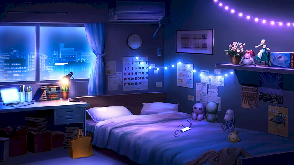 Schlafzimmer gacha laif Nacht