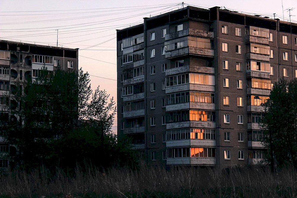 Stadtviertel am Stadtrand von Chruschtschewka