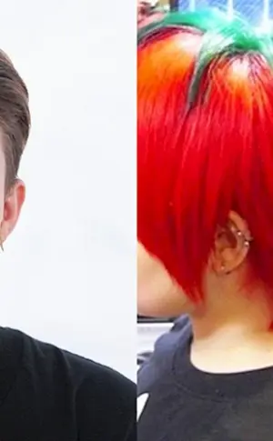 Splisshaarfarbe für kurzes Haar