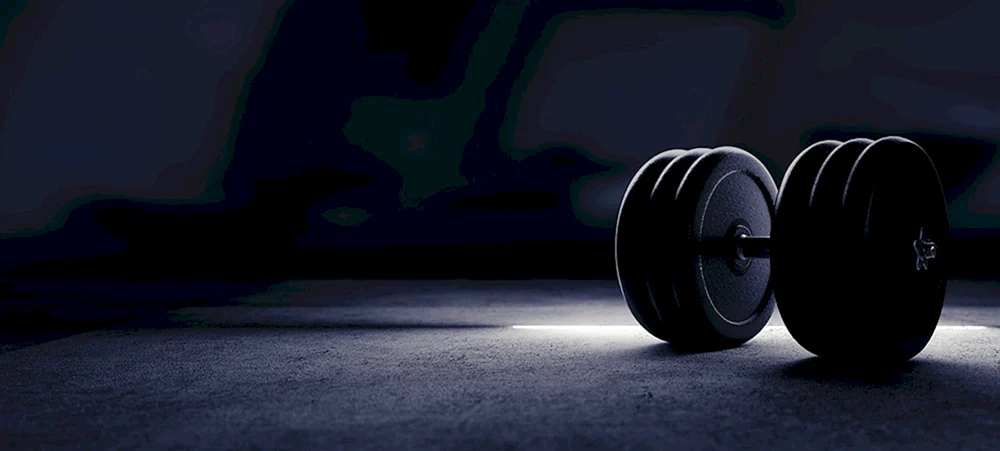 Hanteln und Fitnessmatte