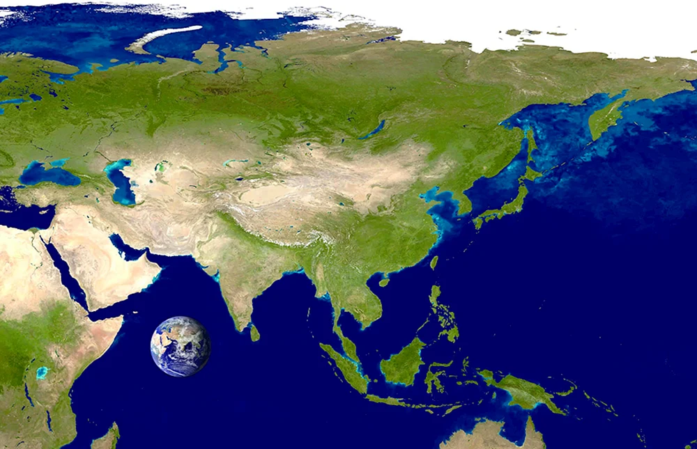 Satellitenbild von Eurasien