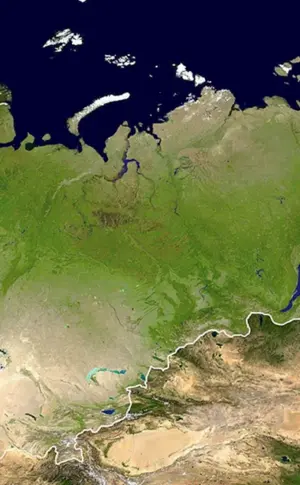 Satellitenbild von Eurasien