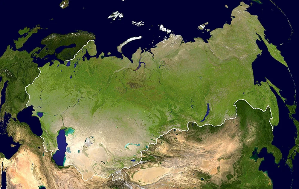 Satellitenbild von Eurasien