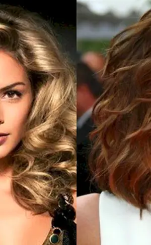 Mittlere Locken auf mittlerem Haar