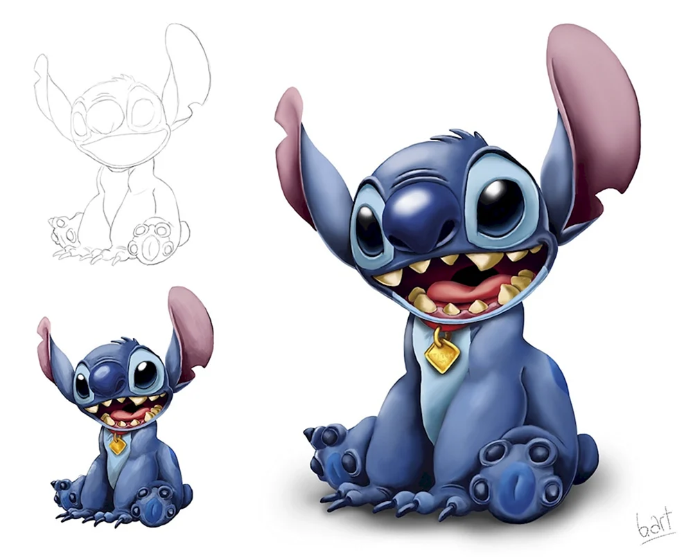 Stitch in Bleistift