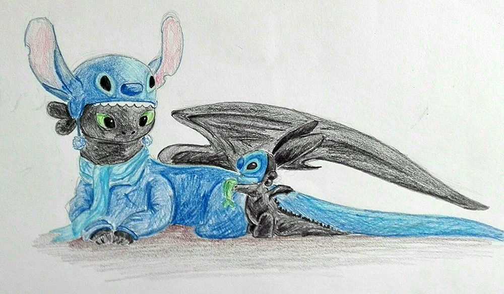 Stitch Bleistiftzeichnung