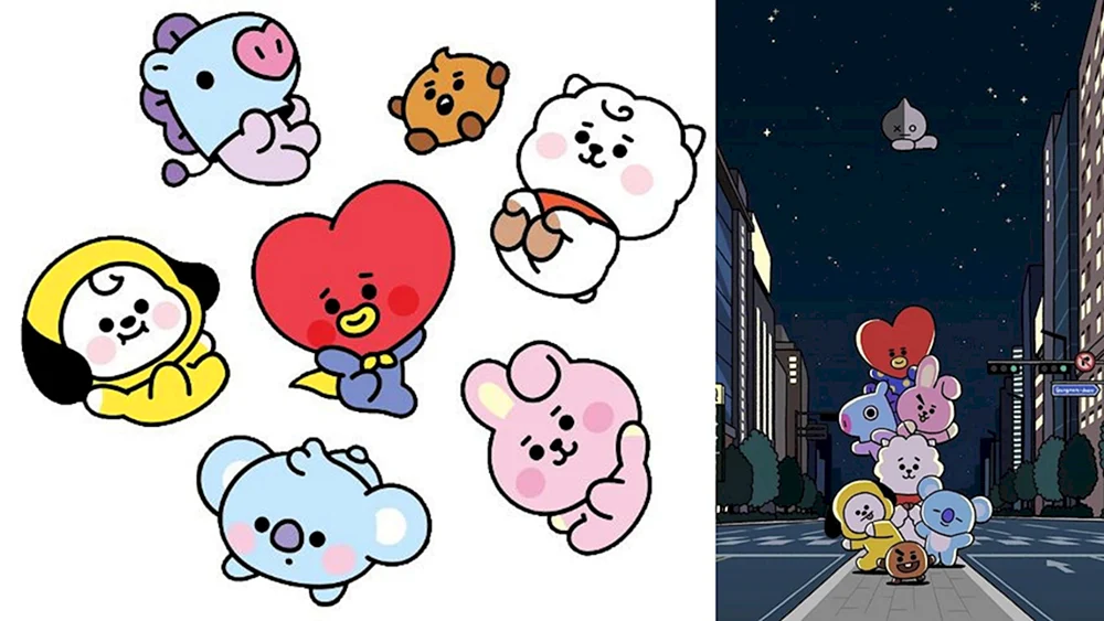 Aufkleber BTS und bt21
