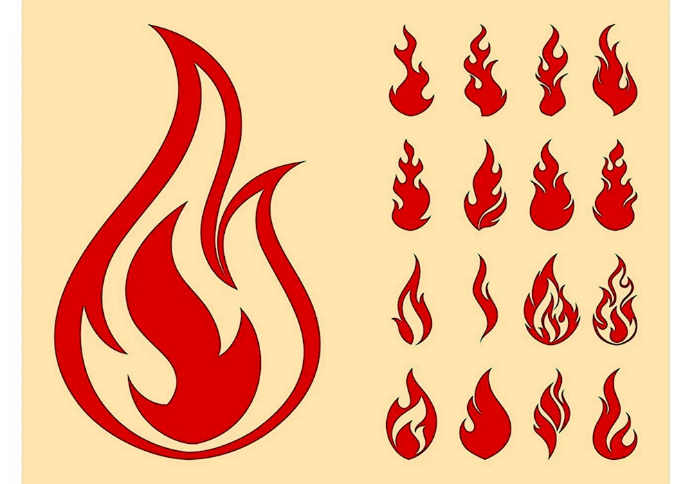 Stylisierte Flammen
