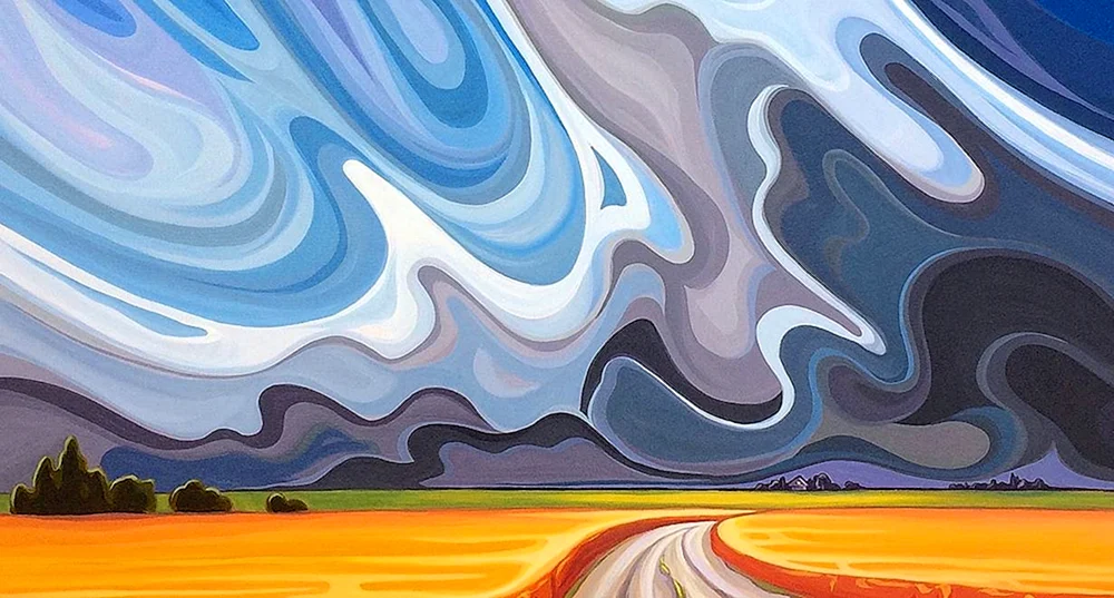Stilisierte Landschaft