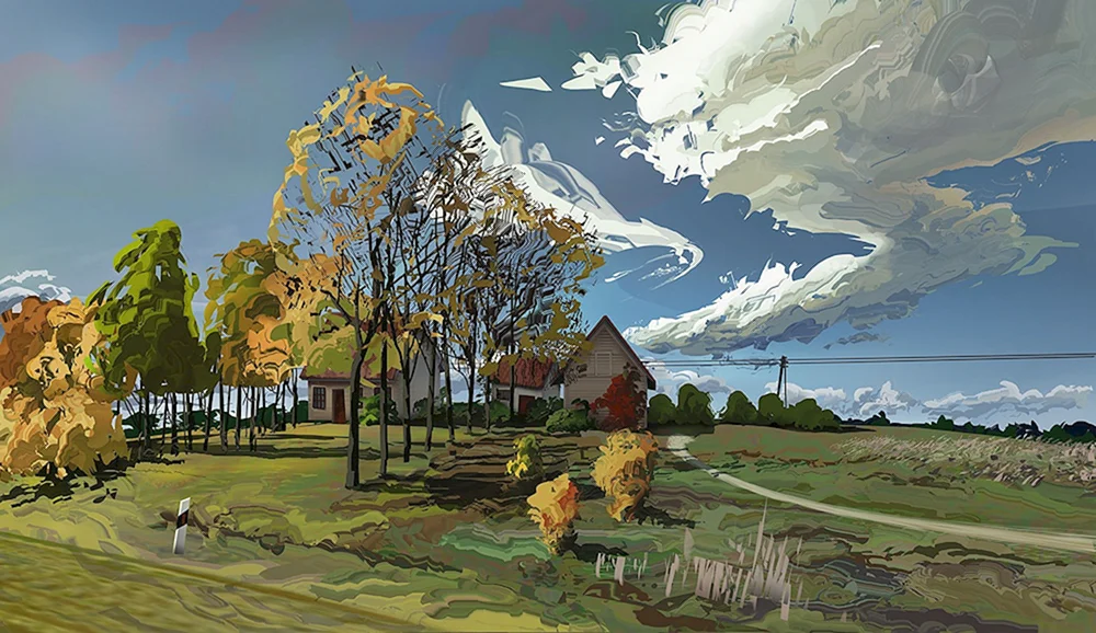 Stylisierte Landschaft
