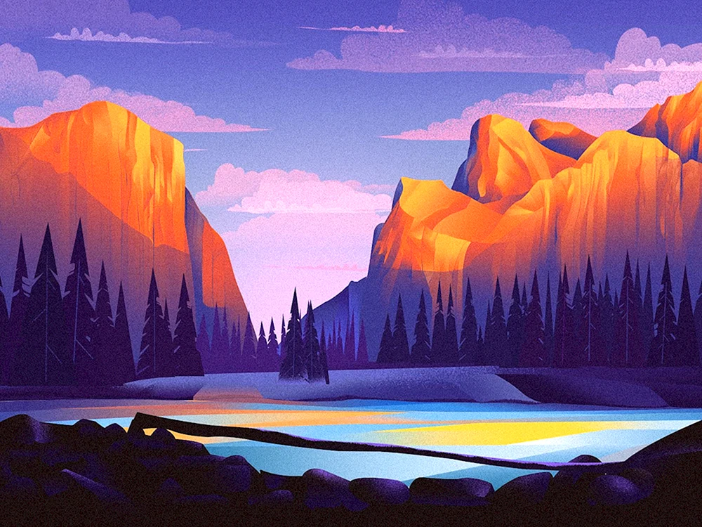 Stylisierte Landschaft