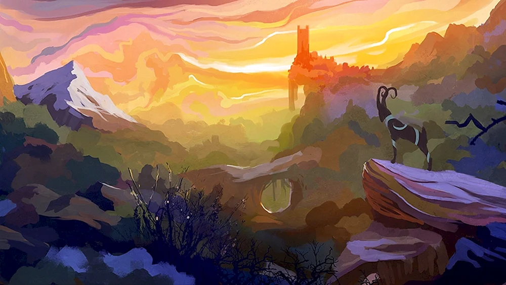 Stylisierte Landschaft