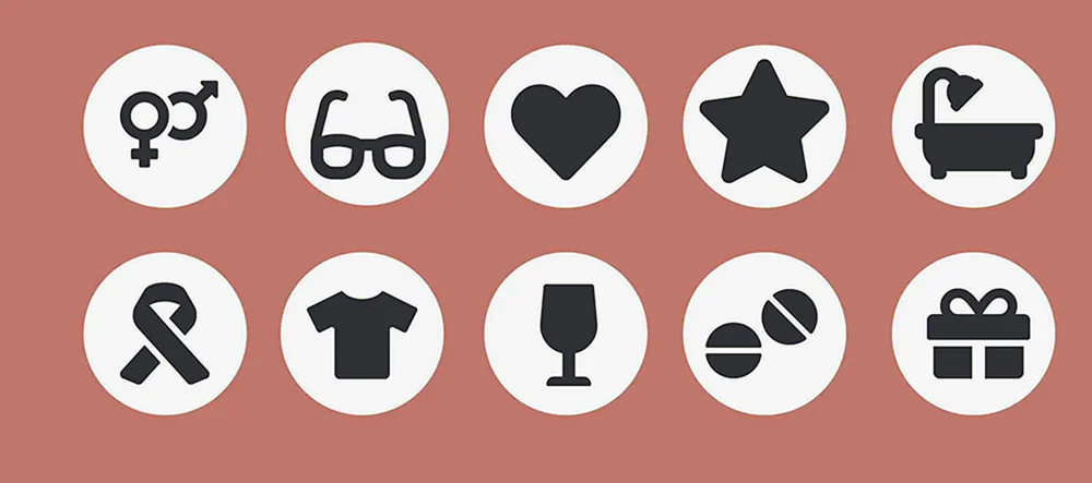 Stylische Icons für aktuell