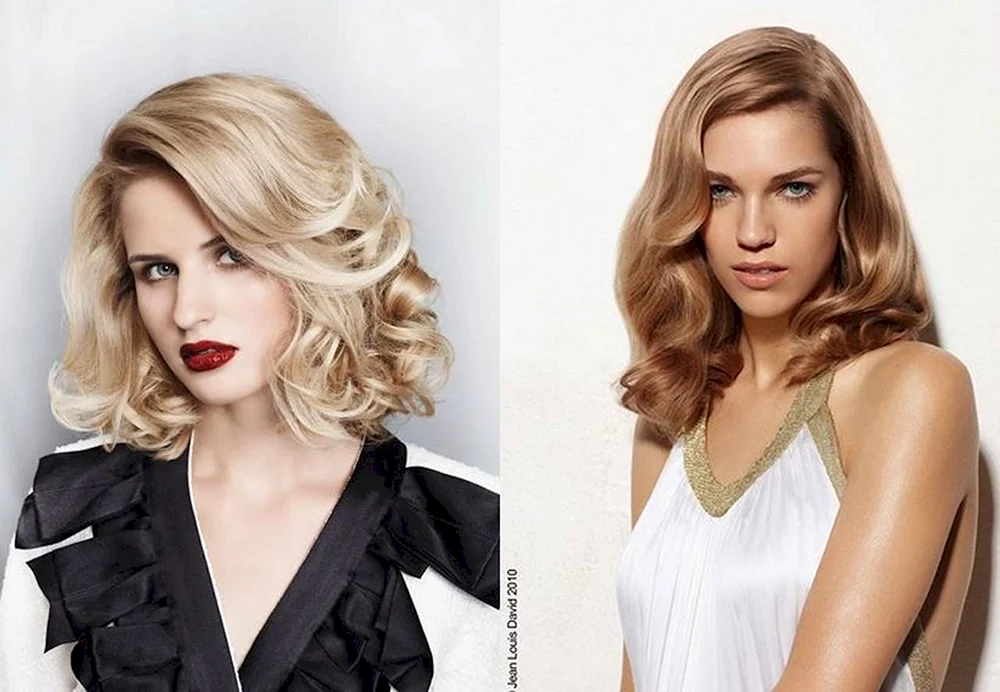 Stylische Frisuren auf mittellangem Haar