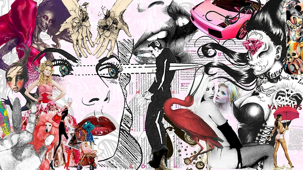Stylische Collage