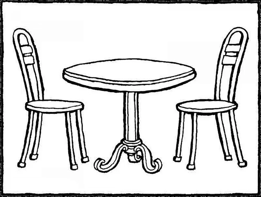 Maltisch und Stuhl