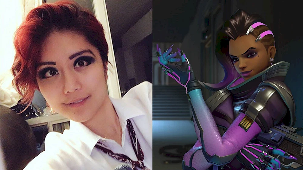 Overwatch Streamer mit gefärbten Haaren