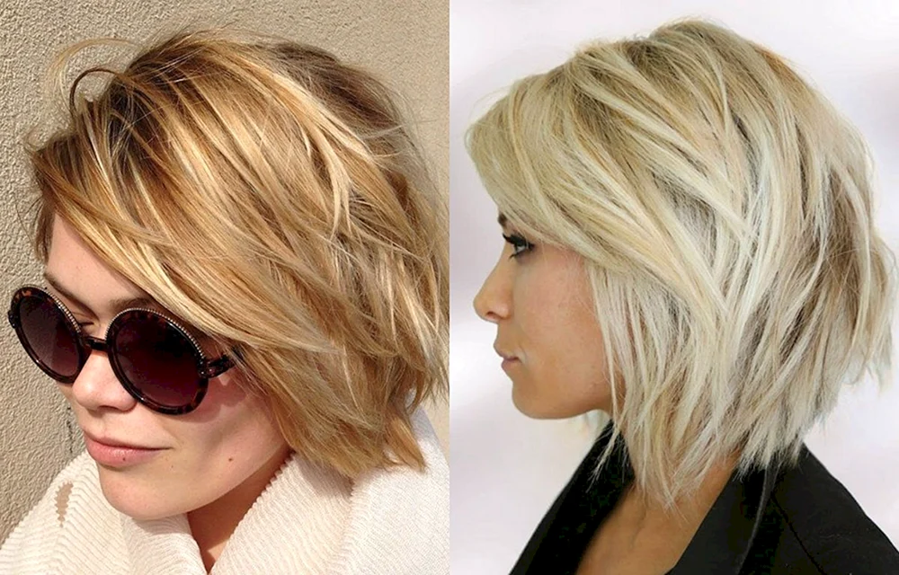Graduated bob haircut for medium