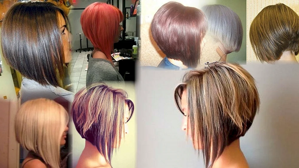 Gradirovannoe Bob Bare mit Extensions