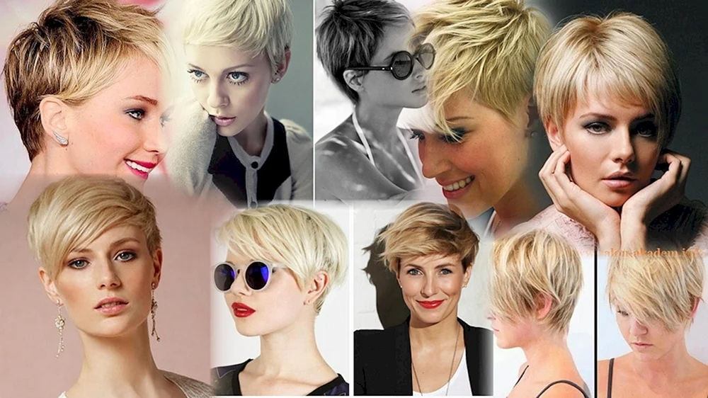 Bob Pixie haircut. Garson Kurzhaarschnitt für Frauen