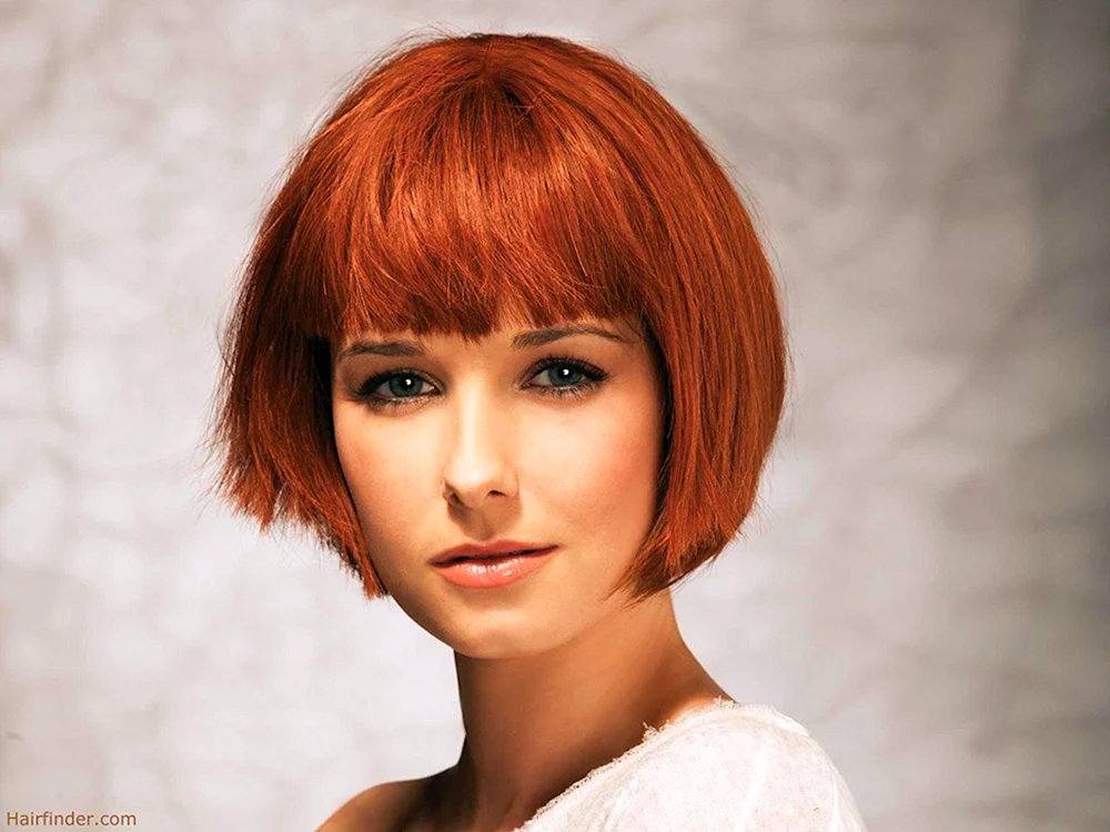 Bobhaarschnitt für rotes Haar