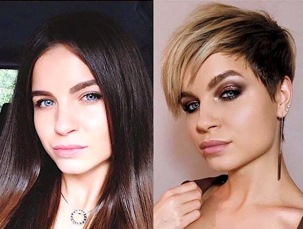 Haarschnitte vor und nach