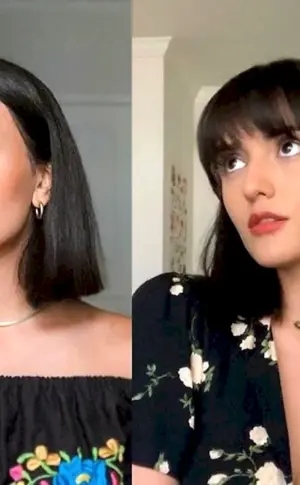 Vorher und nachher Frauen Makeover