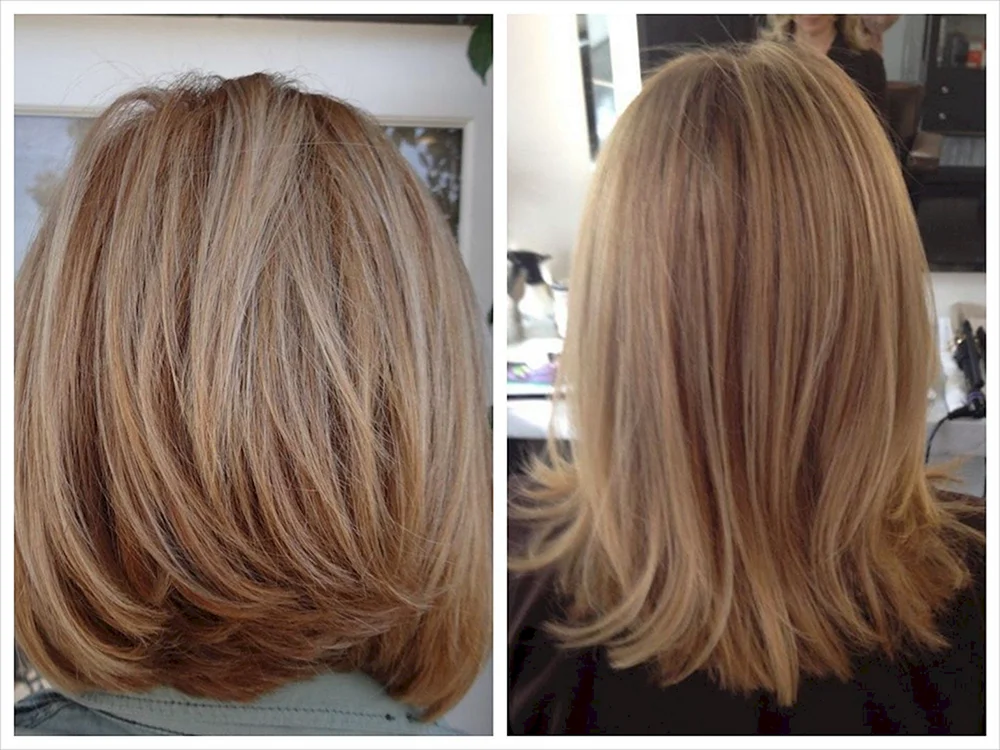 Balayage-Schattierung für dunklen Bob