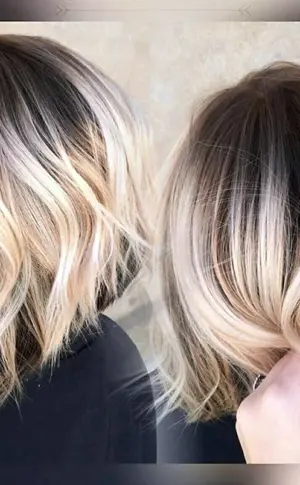 Balayage blond kare blonde Haarschnitt
