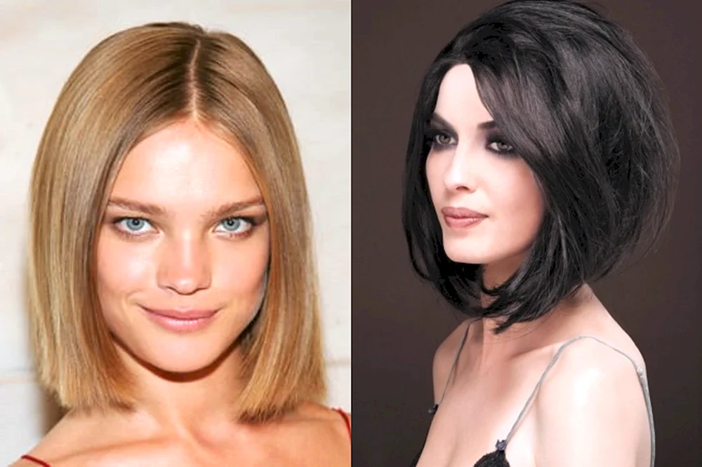 Haarschnitt für halblange Haare für Frauen nach 40