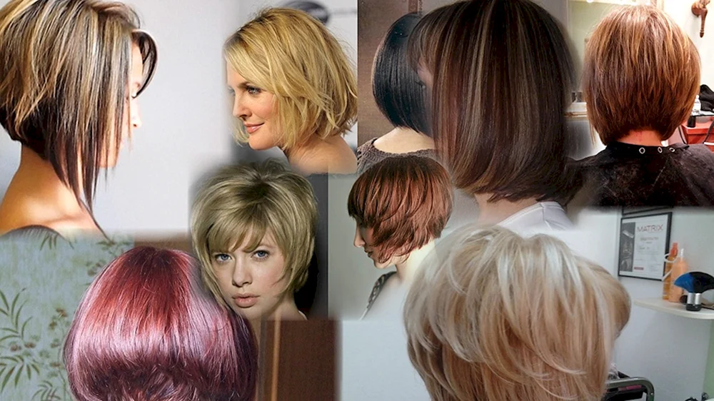 Stufiger langer Bob-Haarschnitt