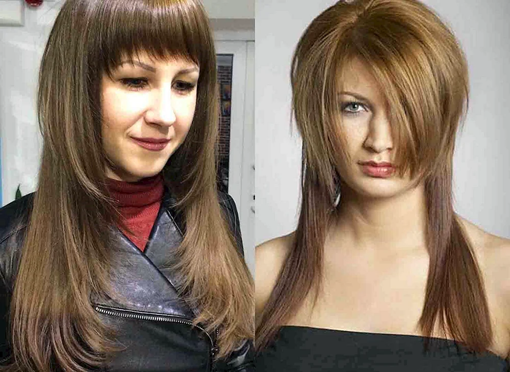 Cascade Haarschnitt mit filigranem Pony