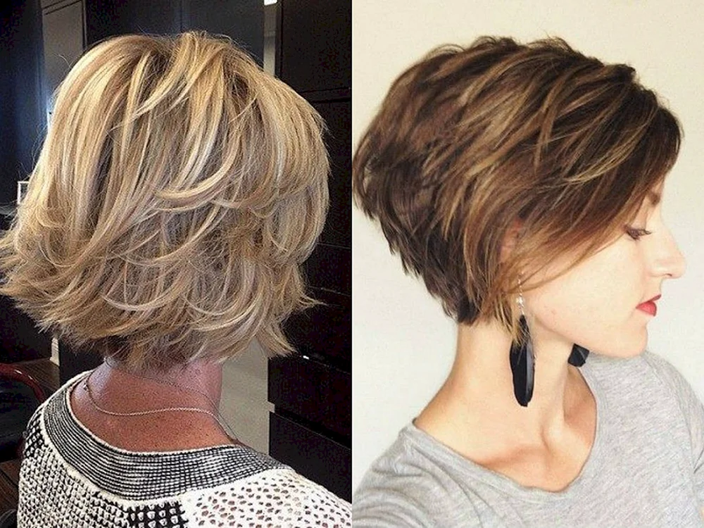 Gestufter kurzer Bob