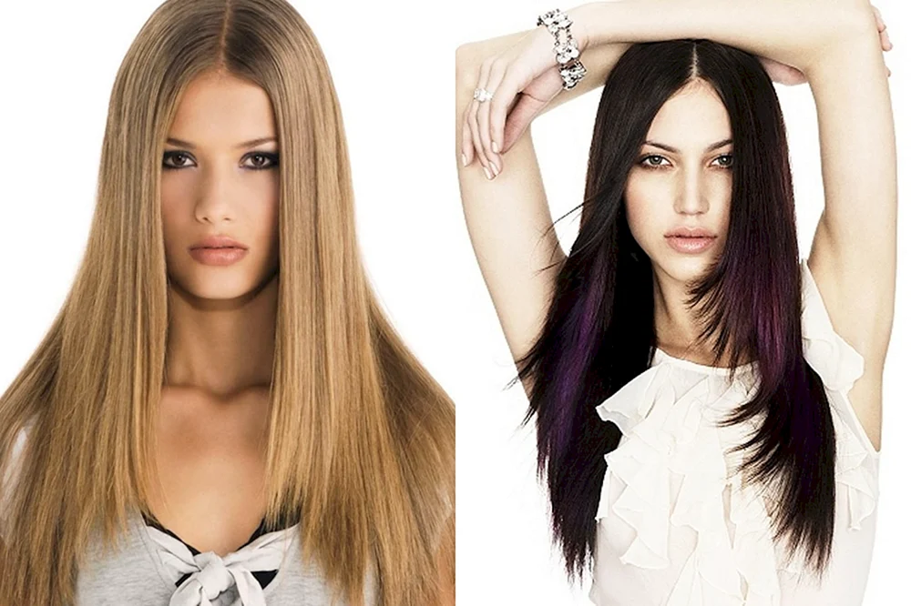 Cascade haircut for long hair