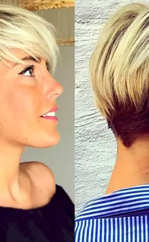 Pixie bob und bob bob bob. Kurzes Haar bob
