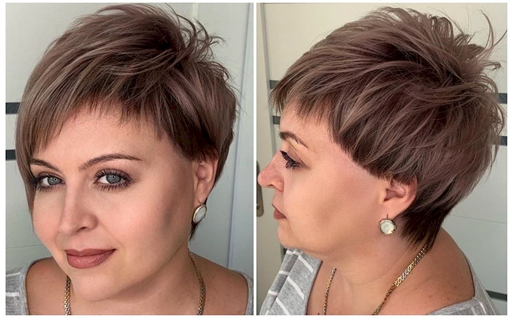 Pixie-Haarschnitt für volle Mädchen