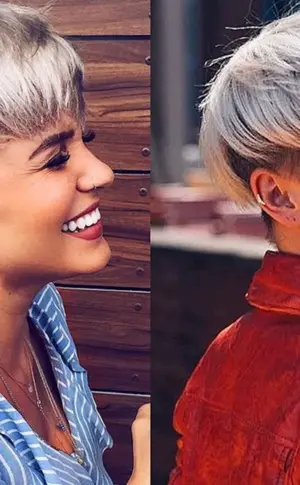 Pixie Gavroche Haarschnitt-Bob-. Pixie mit Asymmetrie Haarschnitt