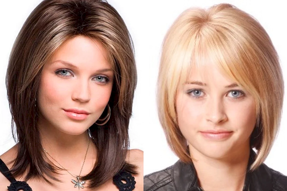 Cascade haircut for medium hair without fringes 2022