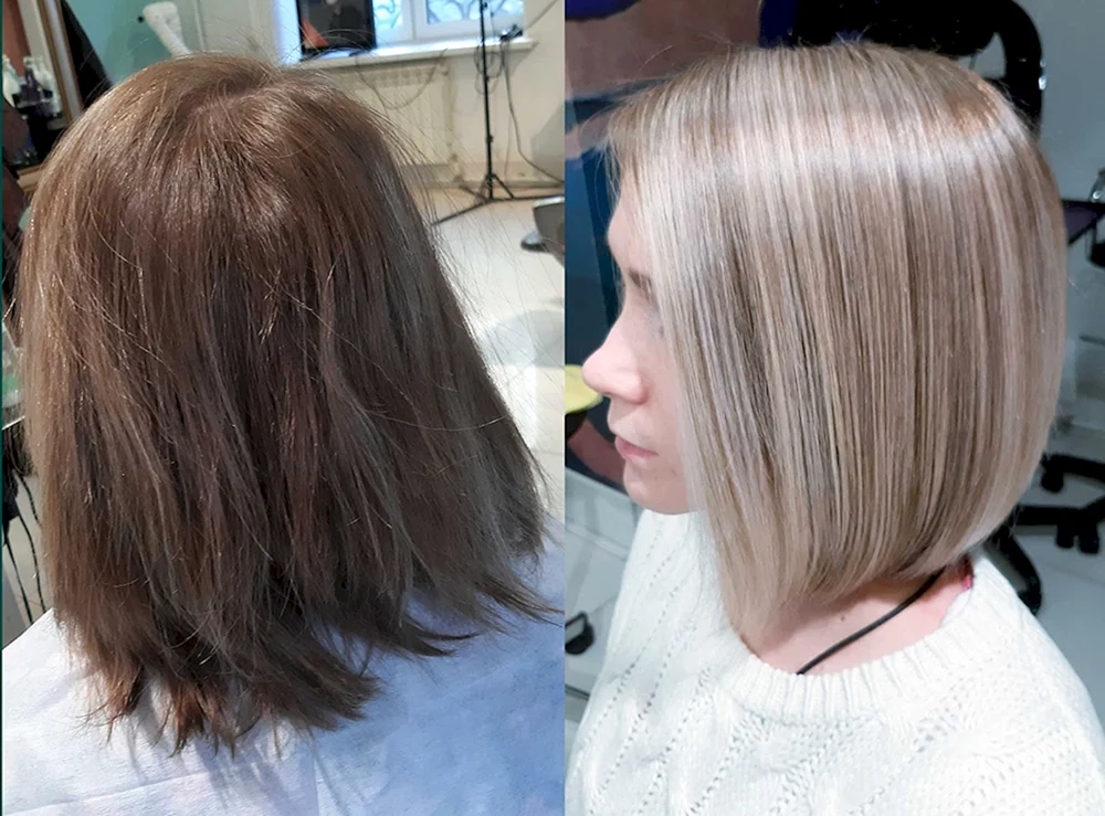 Rare Strähnchen auf blondem Haar
