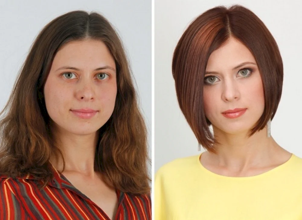 Haarschnitte vor und nach