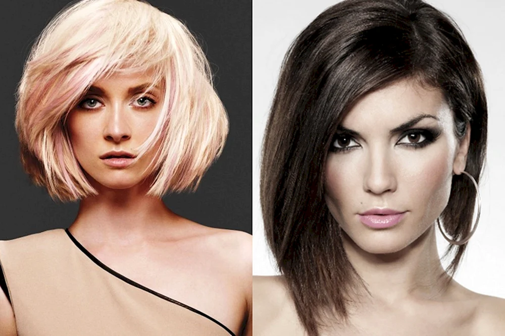 Bobschnitt Asymmetrie Haarschnitt für mittleres Haar 2018 Frauenhaarschnitte